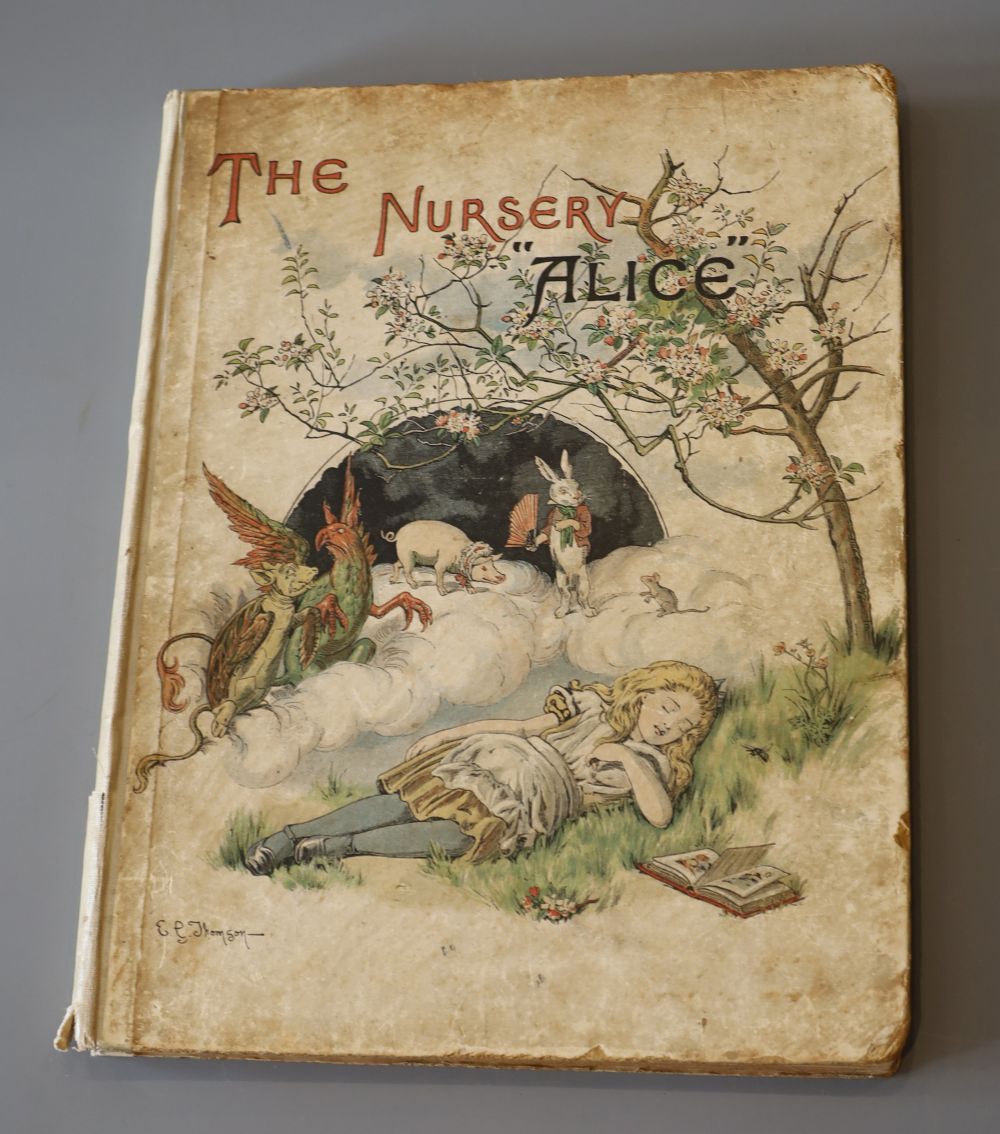 Dodgson, Charles Lutwidge - Alices Adventures in Wonderland, The Nursery Alice, qto, original coloured pictorial boards, with